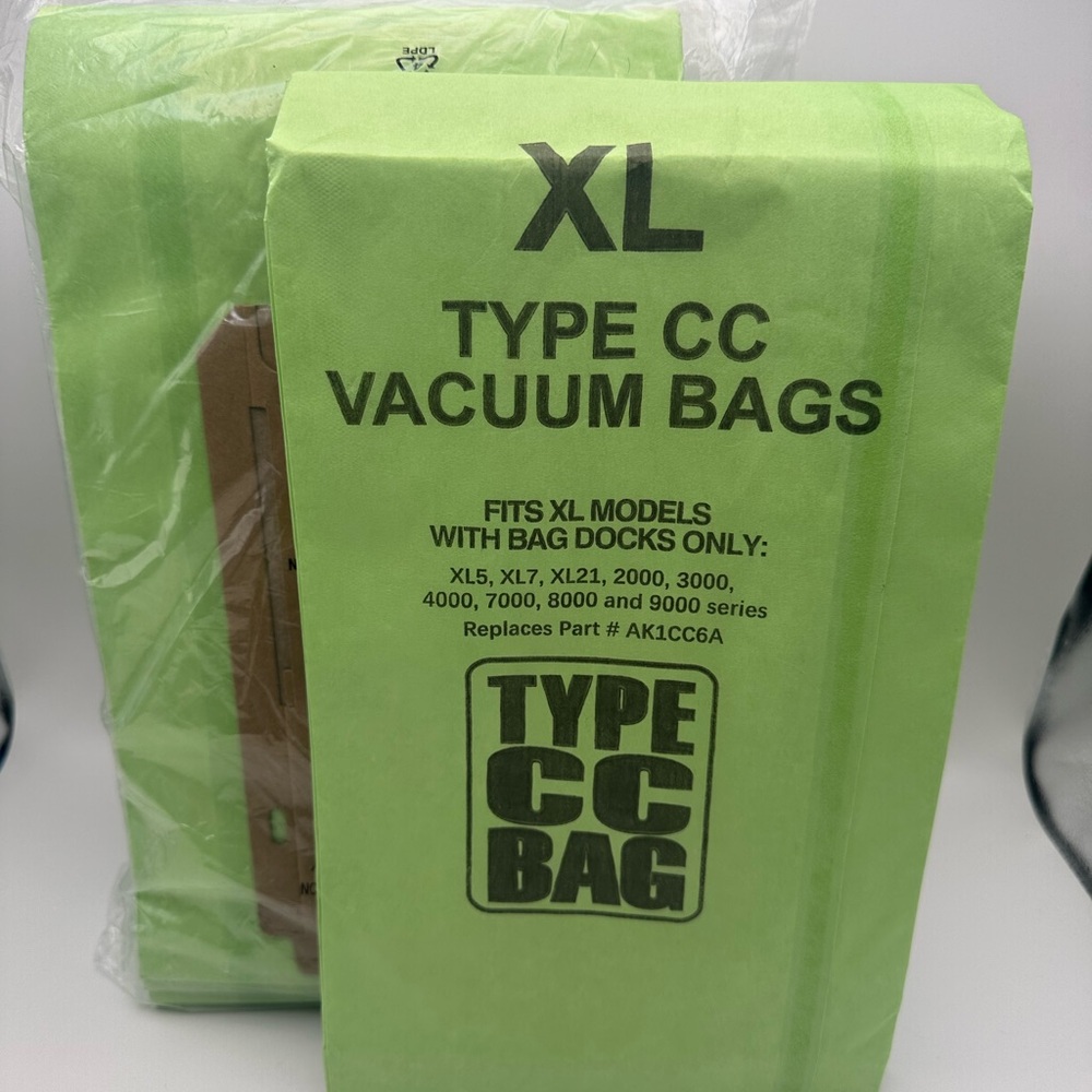 Oreck XL Type CC Vacuum Bags Open Pack of 15 Bags Part AK1CC6A